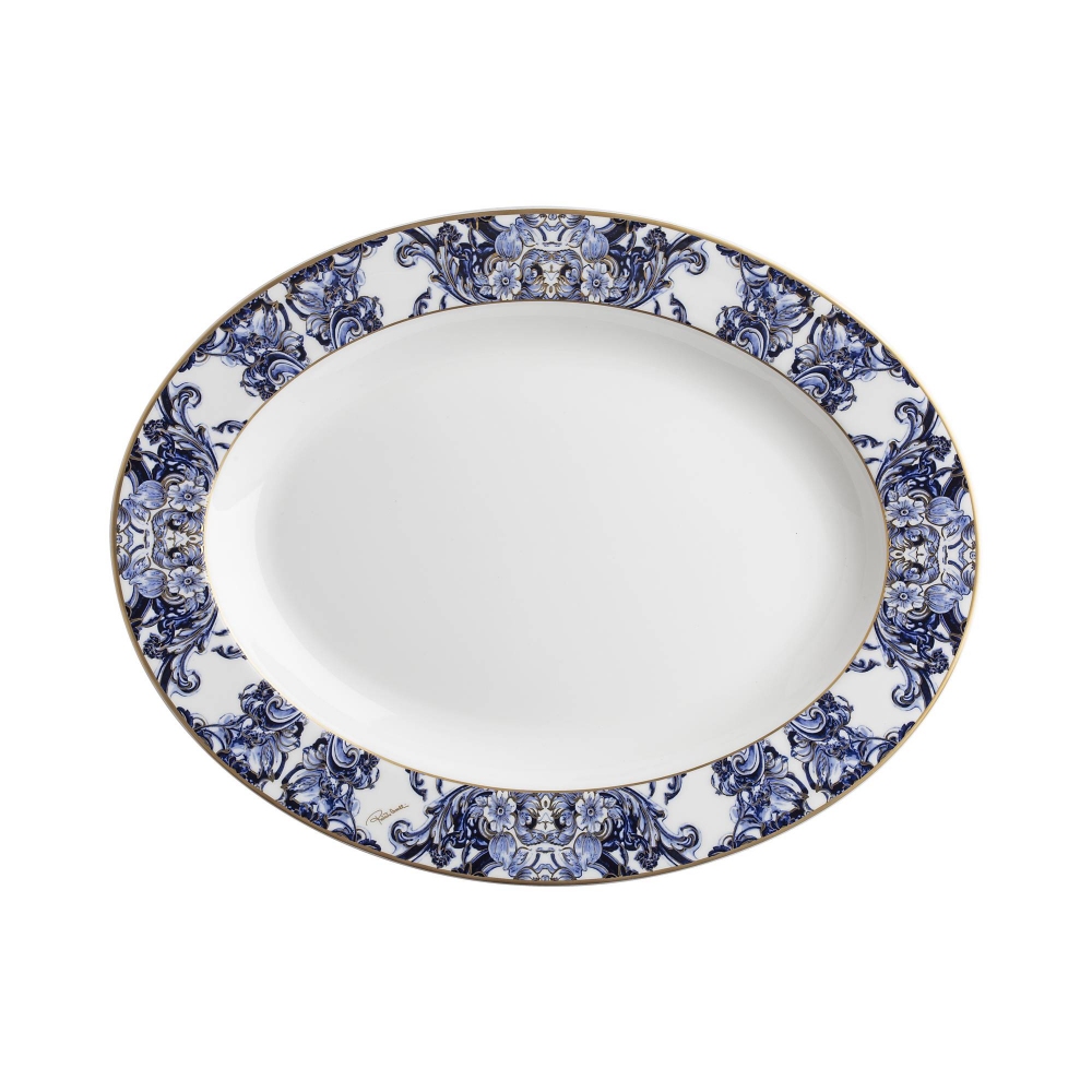 Roberto Cavalli Oval dish Azulejos...