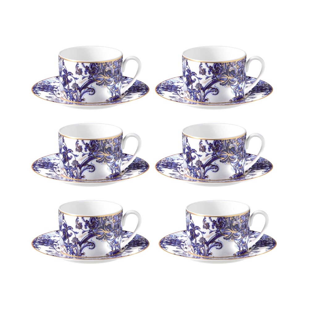 Roberto Cavalli Azulejos set of 6 tea...