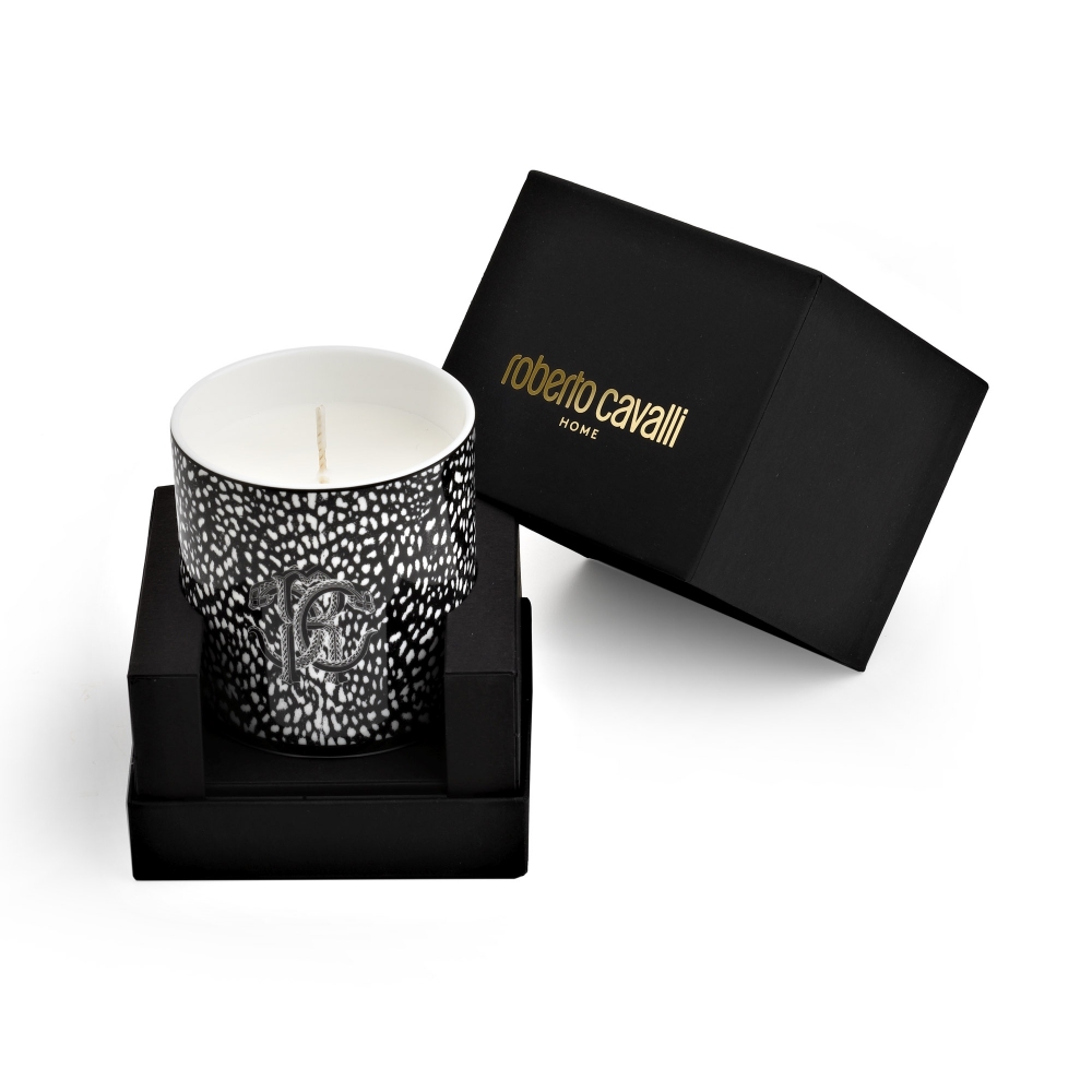 Roberto Cavalli Candela profumata Black Moray 270g. Ã 8,5 x 9 cm