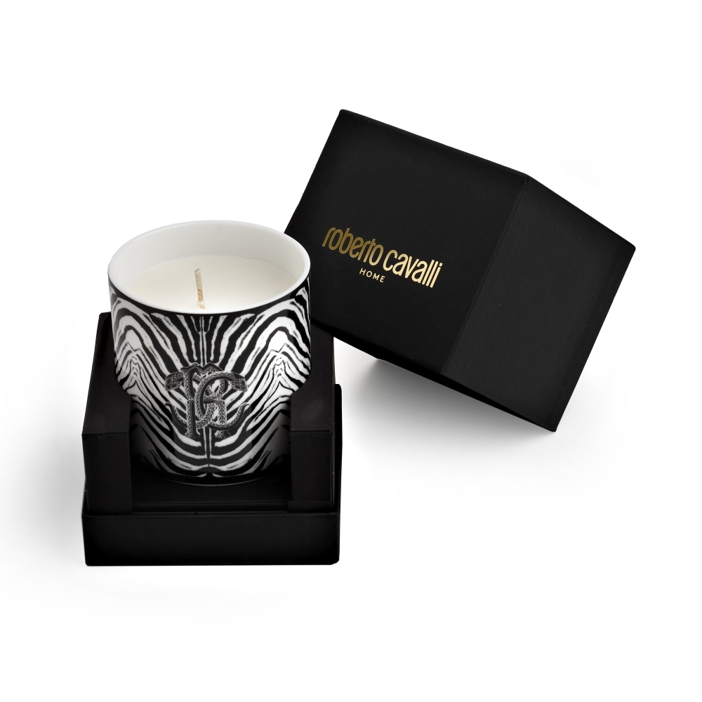 Roberto Cavalli Black Zebra scented candle 270g. Ø 8.5 x 9 cm