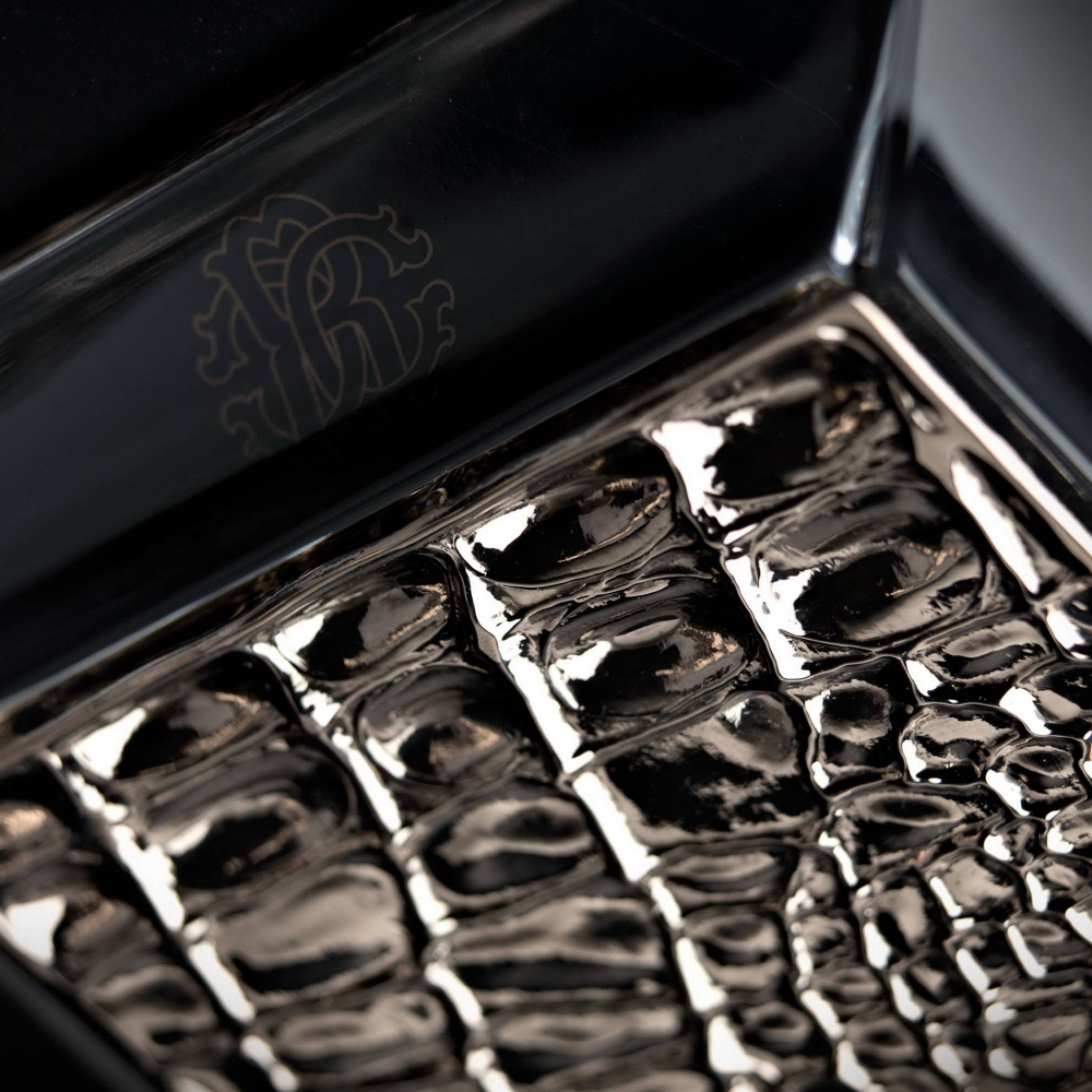 Roberto Cavalli Posacenere con tacca Crocodile Platin