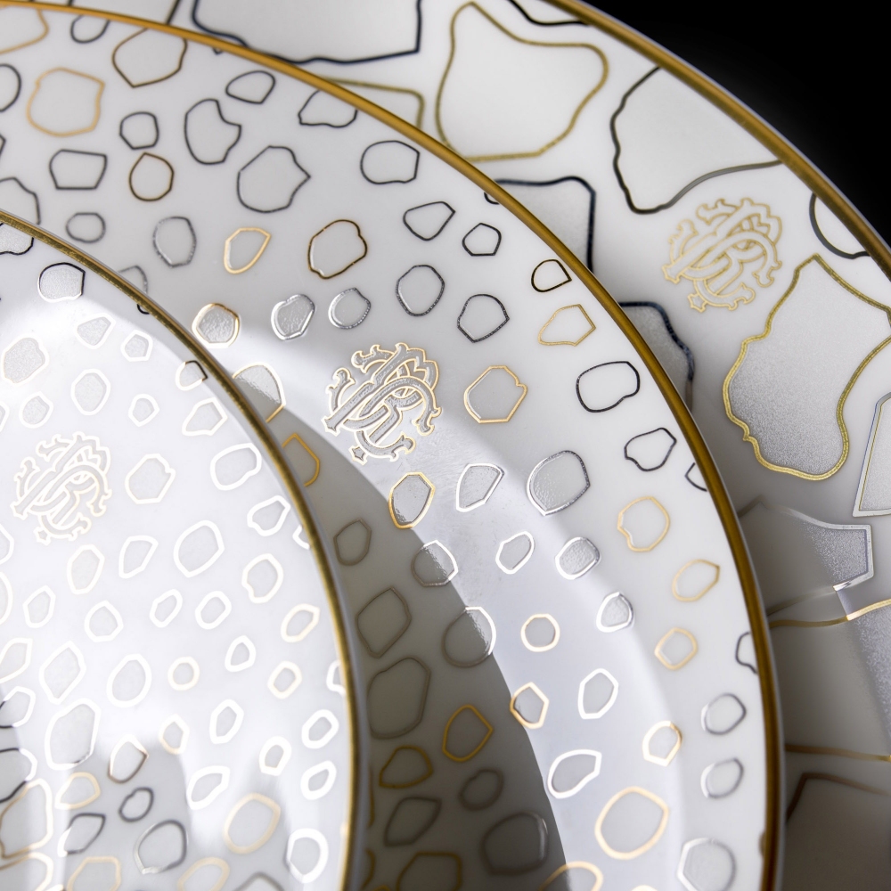 Roberto Cavalli Giraffa Set of 6 flat plates diam. 27,5 cm