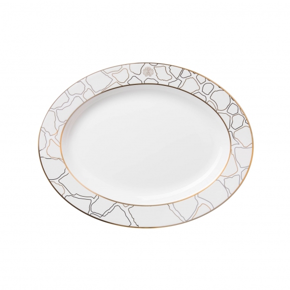 Roberto Cavalli Giraffa oval dish diam. 36 cm