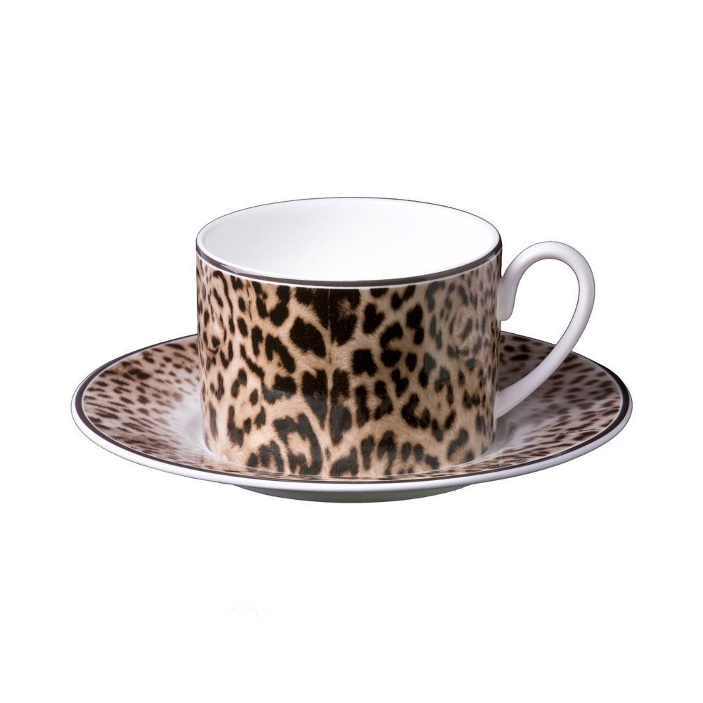 Roberto Cavalli  6 tazze da tè con piattino Jaguar 20 cl