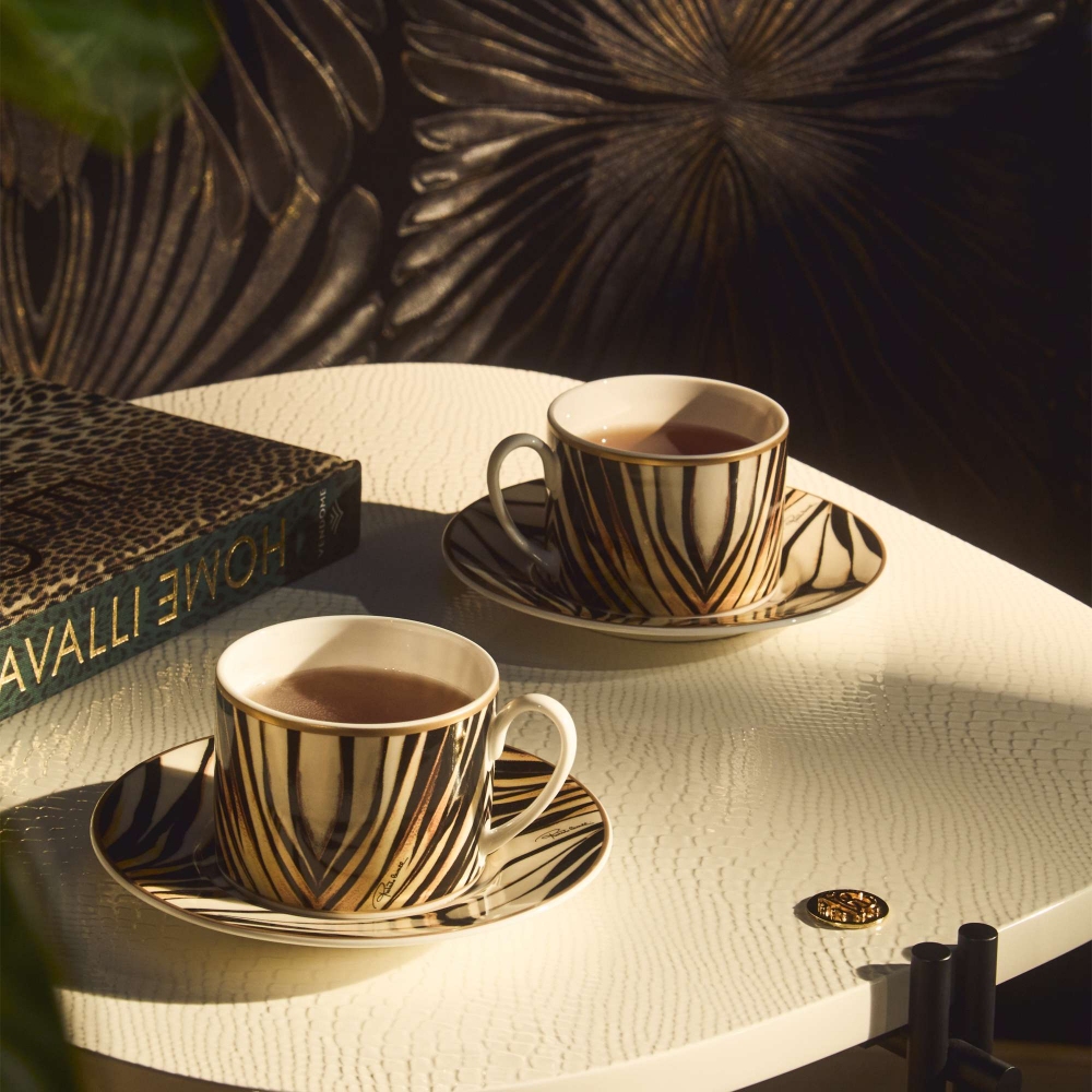 Roberto Cavalli  6 tazze da caffè con piattino Jaguar 10 cl