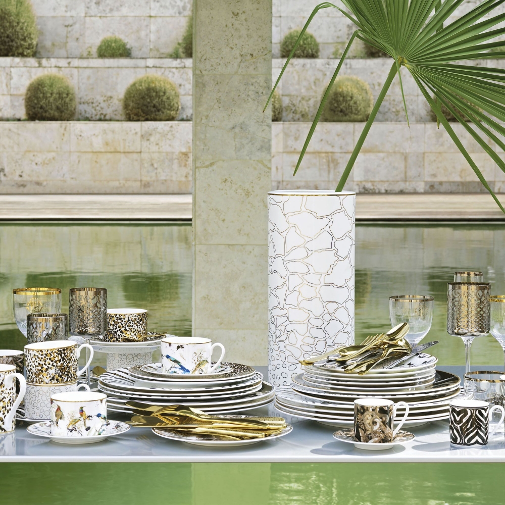 Roberto Cavalli Jaguar Set of 6 coffee cups with saucers 10 cl