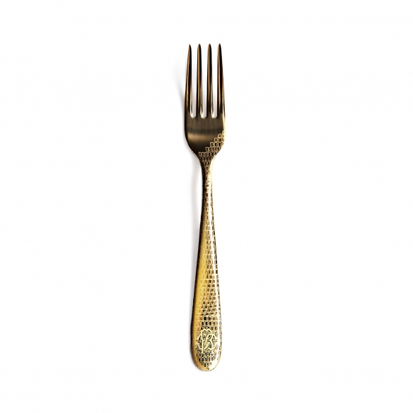 Roberto Cavalli Lizzard Gold Serving Fork