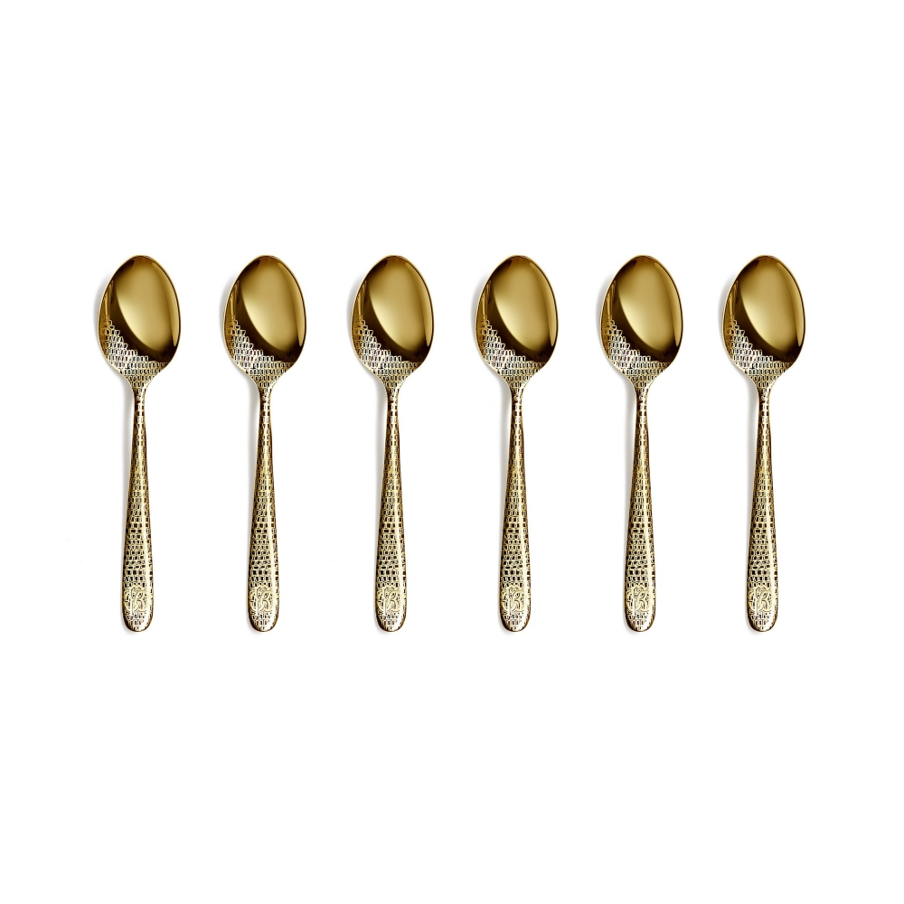 Roberto Cavalli Lizzard Gold 6 teaspoons