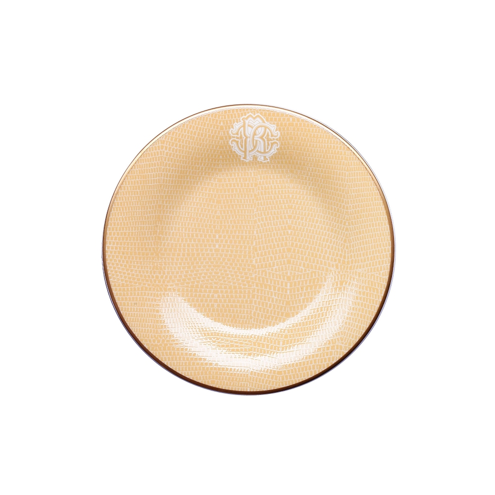 Roberto Cavalli Lizzard Gold Set of 6 dessert plates diam. 21,5 cm