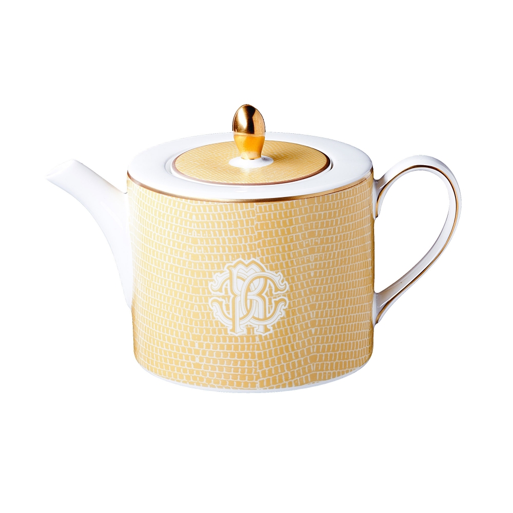 Roberto Cavalli Lizzard Gold Teapot