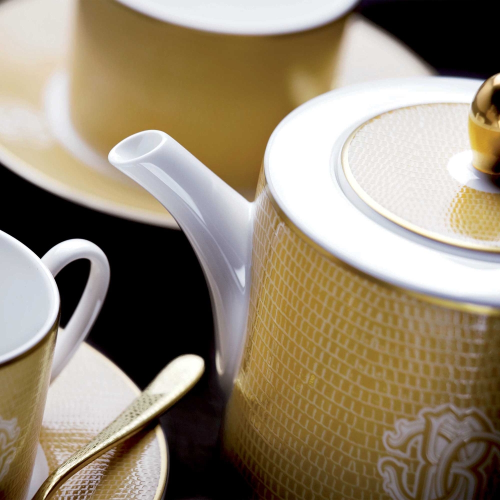 Roberto Cavalli Lizzard Gold Set of 6 tea cups 20 cl