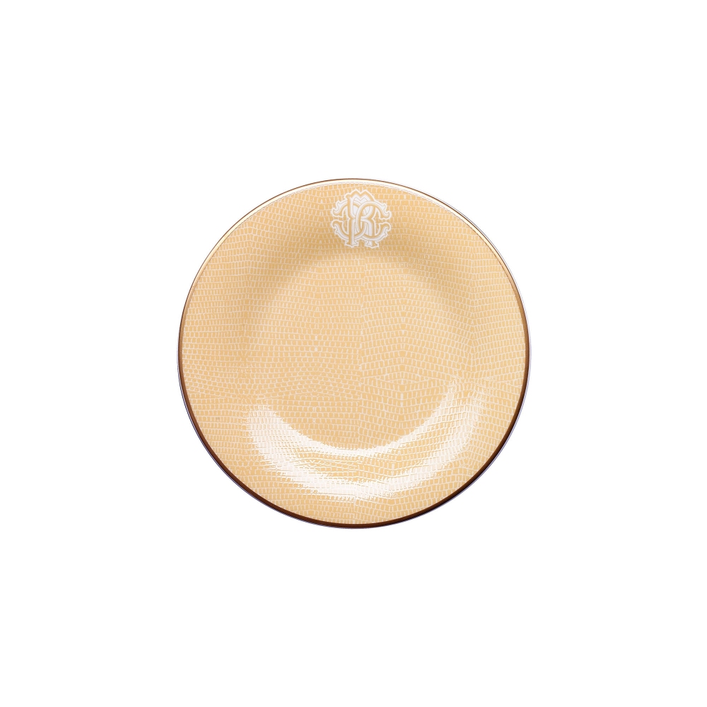 Roberto Cavalli Lizzard Gold Set of 6 bread plates diam. 15,5 cm