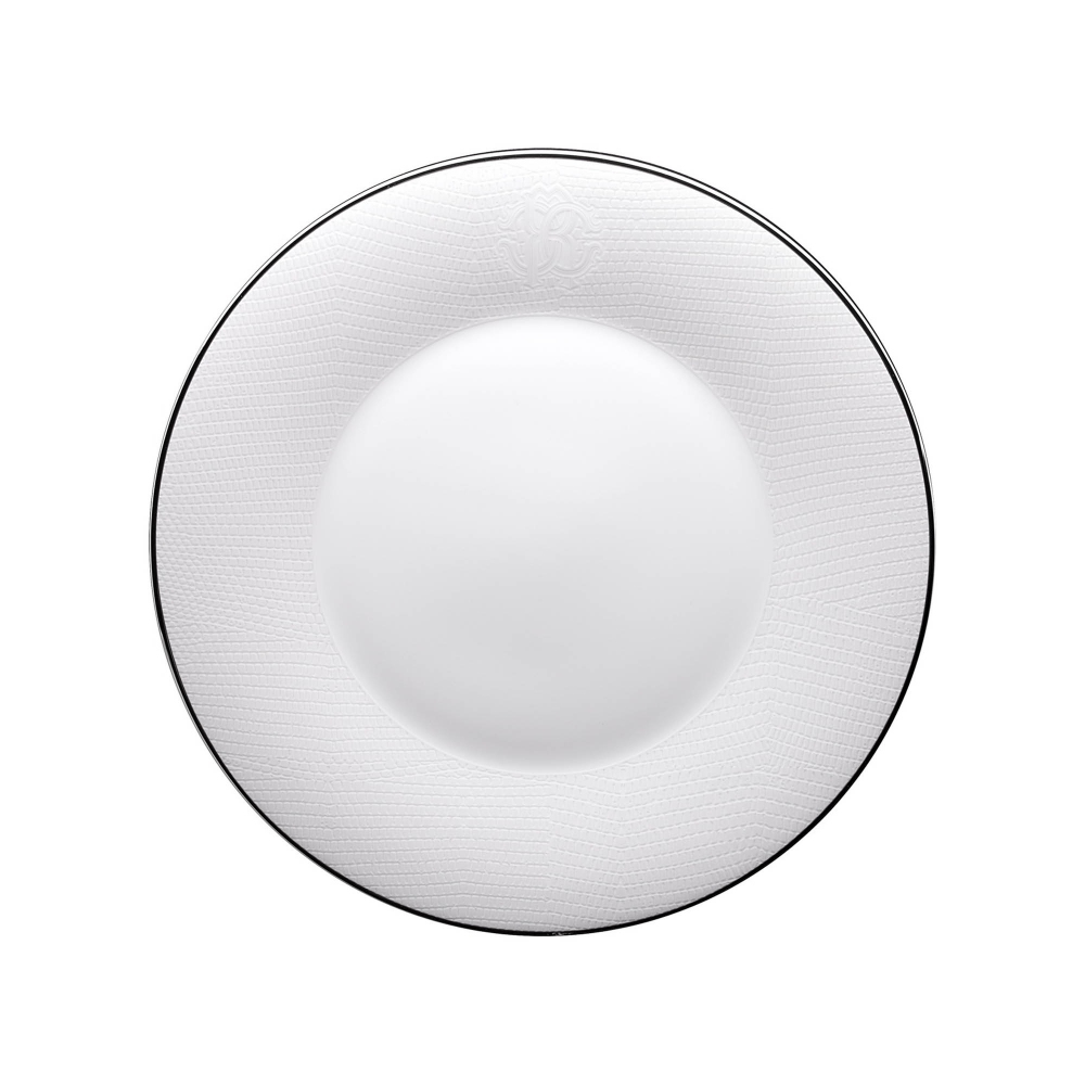 Roberto Cavalli Lizzard Platin Set of 6 dinner plates diam. 27,5 cm