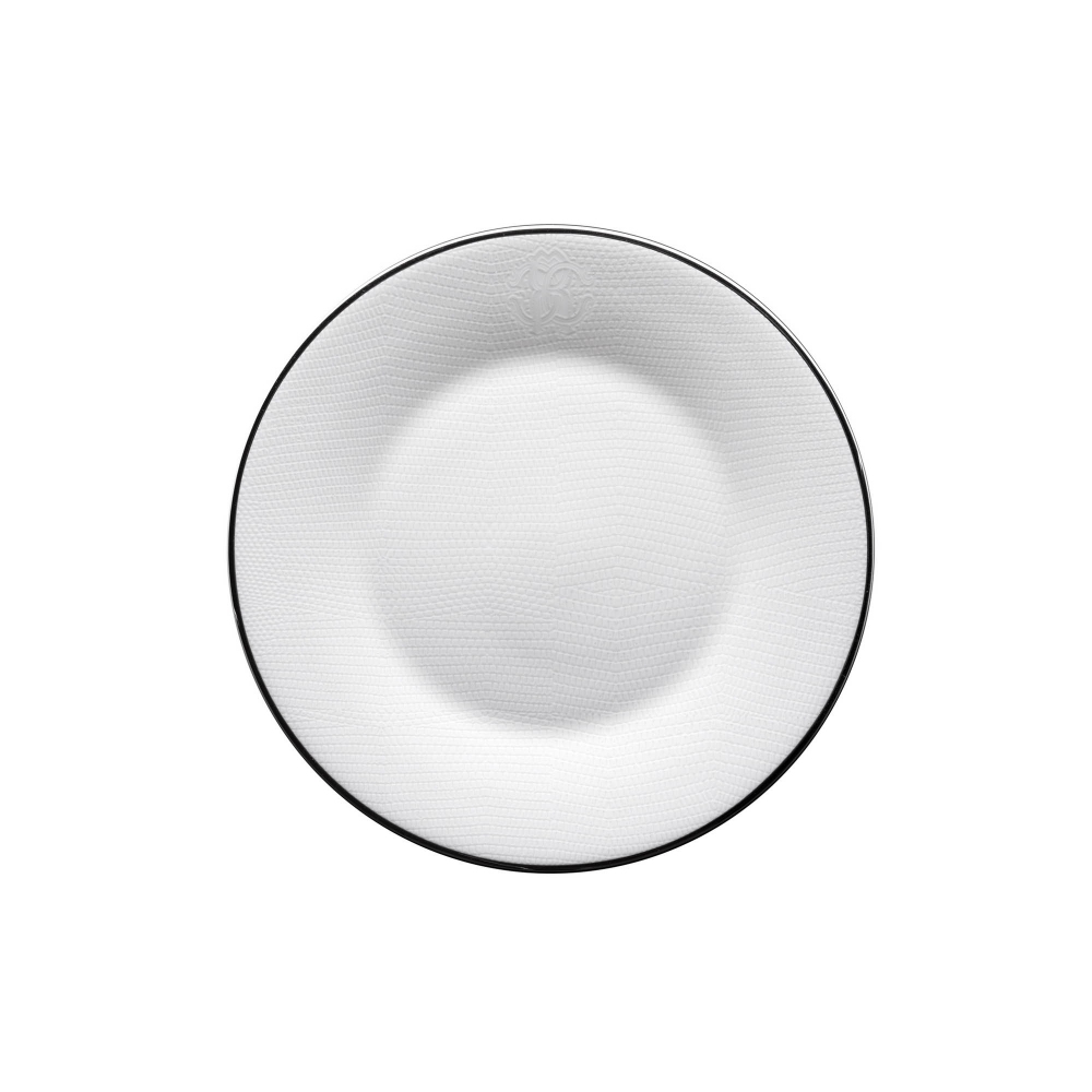 Roberto Cavalli Lizzard Platin Set of 6 dessert plates diam. 21,5 cm