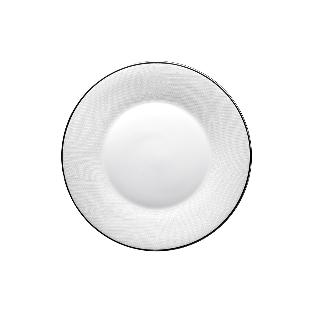 Roberto Cavalli Lizzard Platin Set of 6 soup plates diam. 22 cm