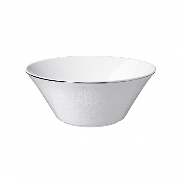 Roberto Cavalli Lizzard Platin Salad Bowl