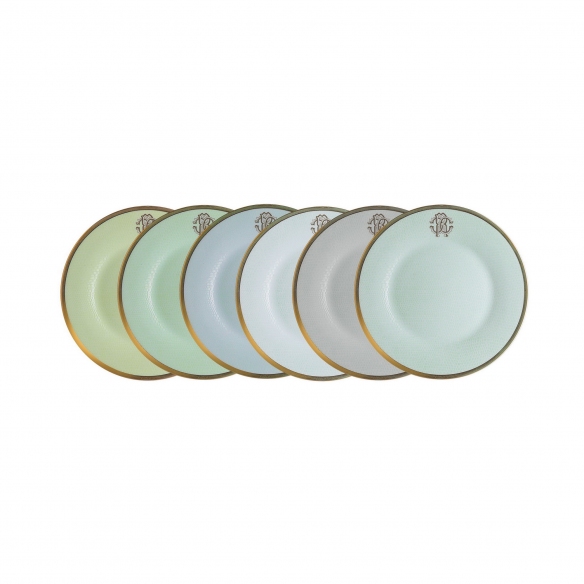 Roberto Cavalli Lizzard Sunrise Set of 6 bread plates diam. 15,5 cm