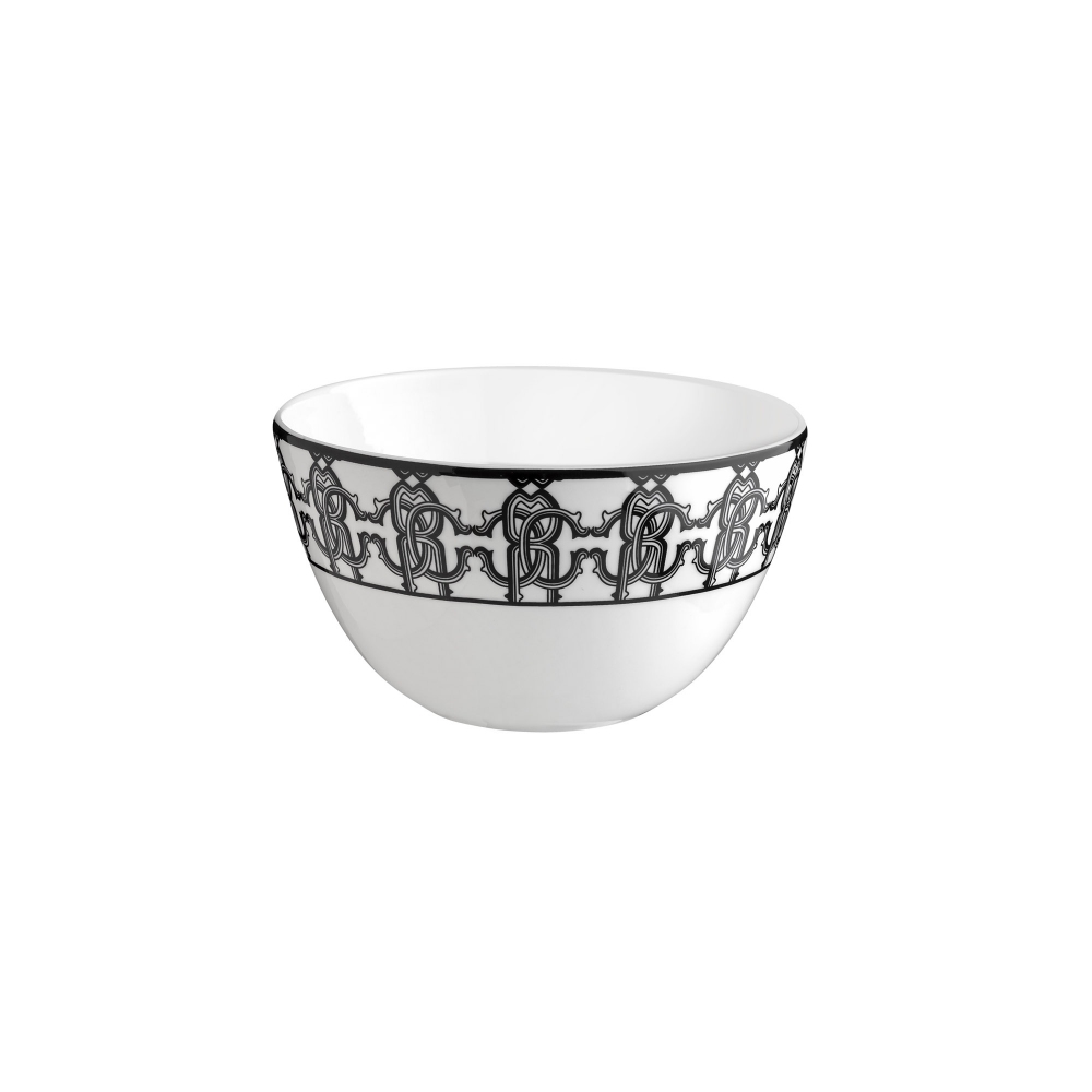 Roberto Cavalli Monogram Black Set of 6 rice cups