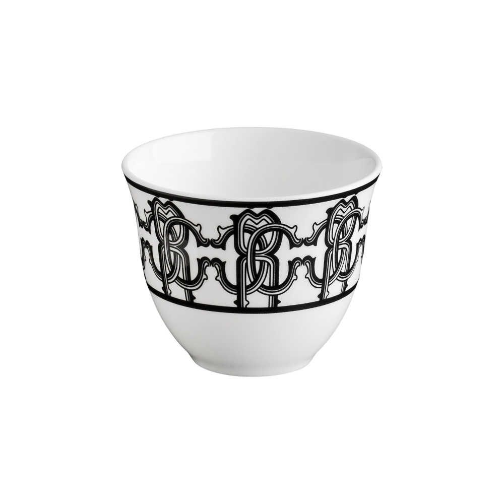 Roberto Cavalli Monogram Black Set of 6 Arabic cups