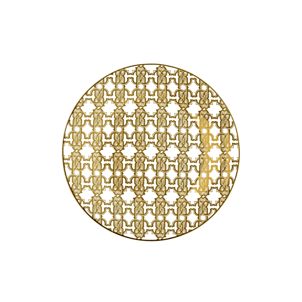 Roberto Cavalli  6 piatti frutta Monogram Gold diam. 21,5 cm
