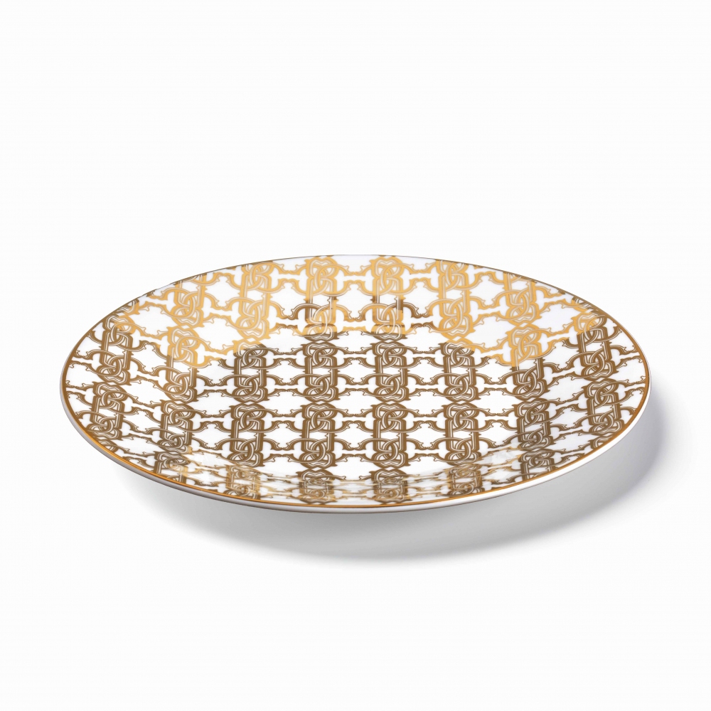 Roberto Cavalli  6 piatti frutta Monogram Gold diam. 21,5 cm
