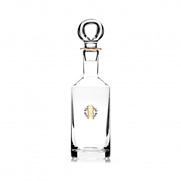 Roberto Cavalli Monogram Gold Crystal Bottle