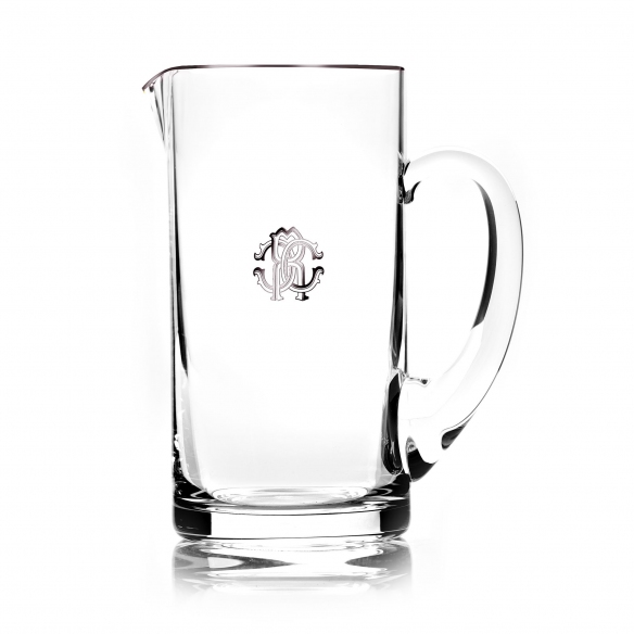 Roberto Cavalli Monogram Platin Crystal Pitcher