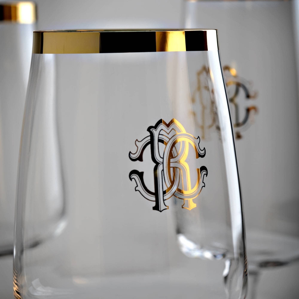 Roberto Cavalli  2 calici acqua New Monogram Gold