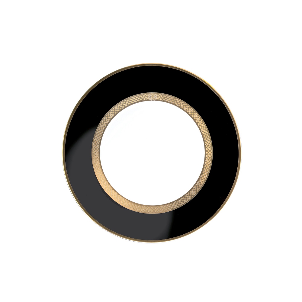 Roberto Cavalli Python Black Set of 6 dessert plates diam. 21,5 cm