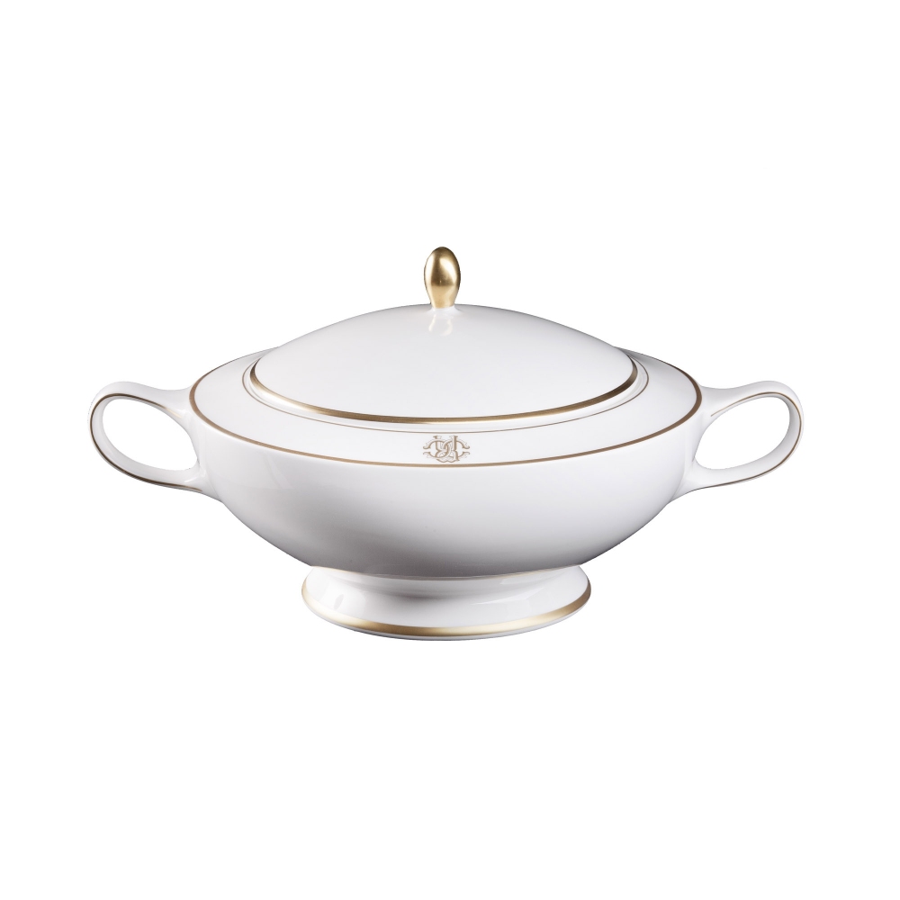Roberto Cavalli Silk Gold Soup Tureen