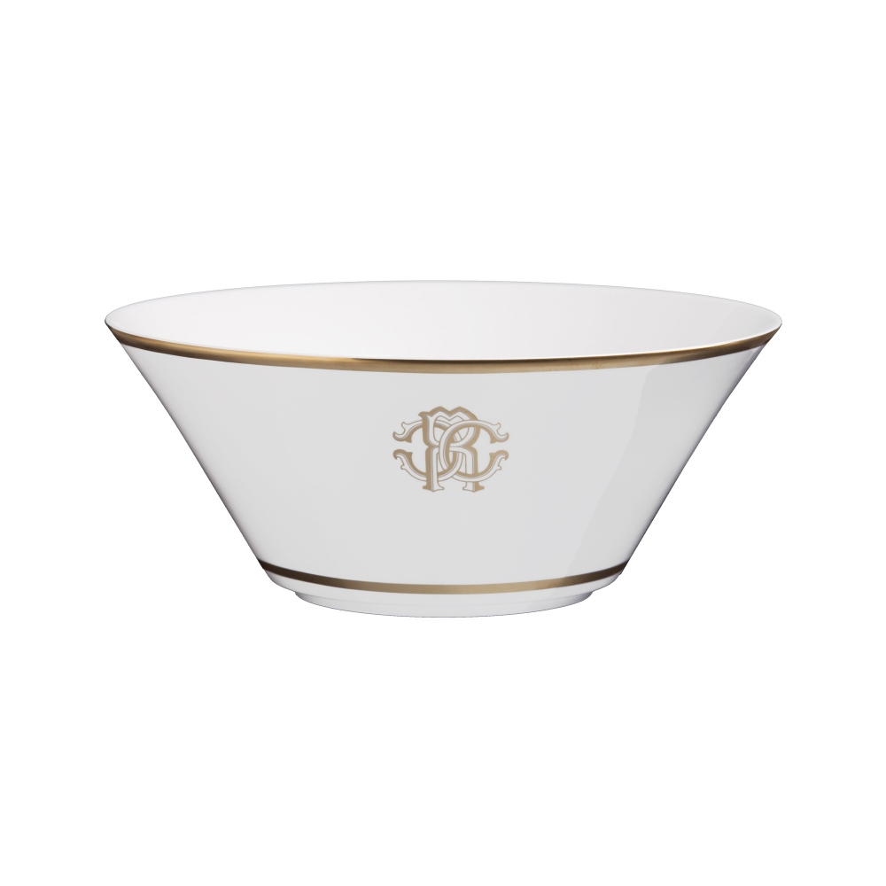 Roberto Cavalli Silk Gold Salad Bowl