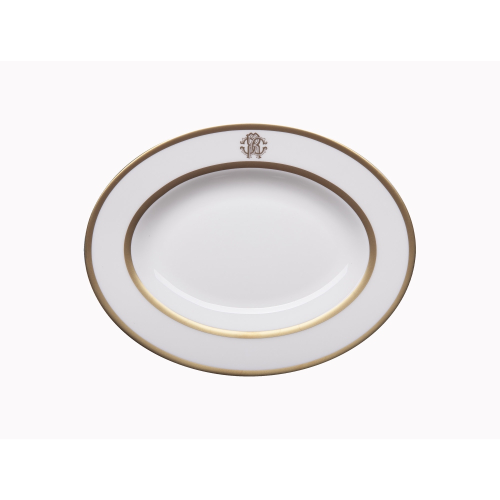 Roberto Cavalli Silk Gold Pickle Dish...