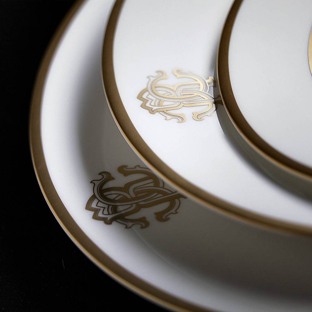 Roberto Cavalli Silk Gold Charger Plate diam. 32 cm