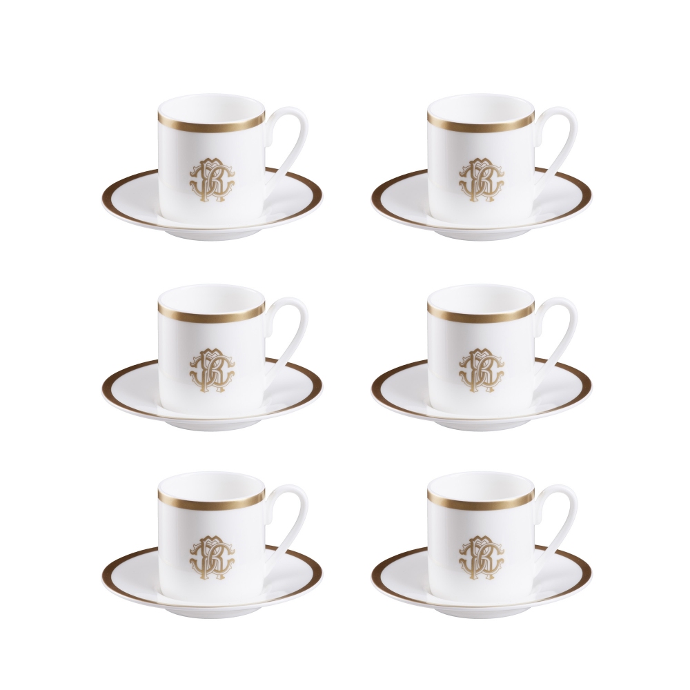 Roberto Cavalli Silk Gold Set of 6...