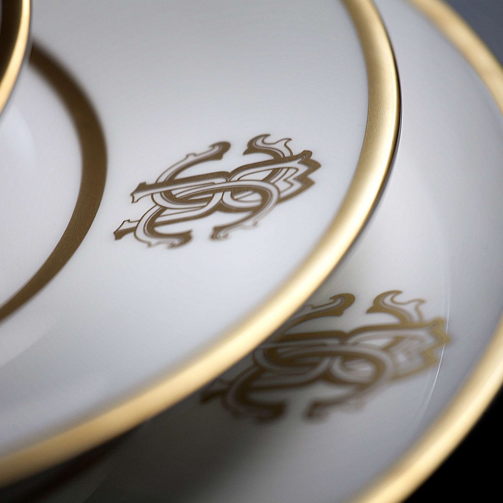 Roberto Cavalli Silk Gold Set of 6 bread plates diam. 15,5 cm
