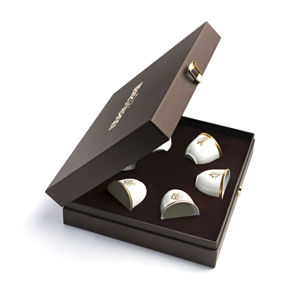 Roberto Cavalli Silk Gold Set of 6 Arabic cups