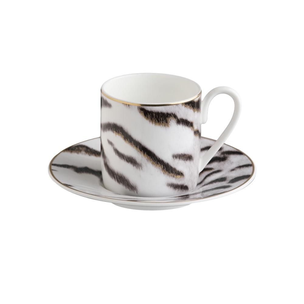 Roberto Cavalli Tiger Set of 6 tea cups with saucers 20 cl