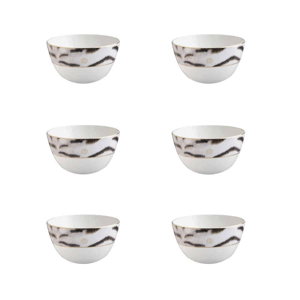 Roberto Cavalli Tiger Set of 6 rice bowls