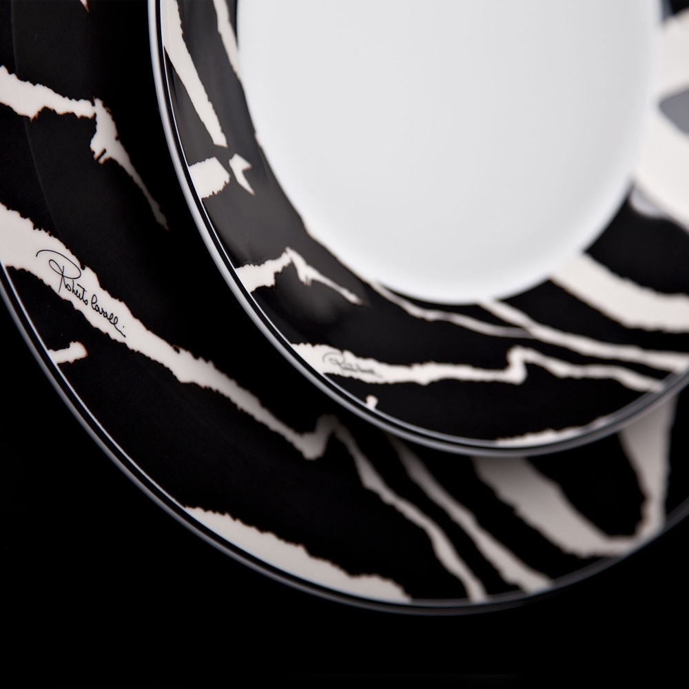 Roberto Cavalli  6 piatti fondi Zebra diam. 22 cm