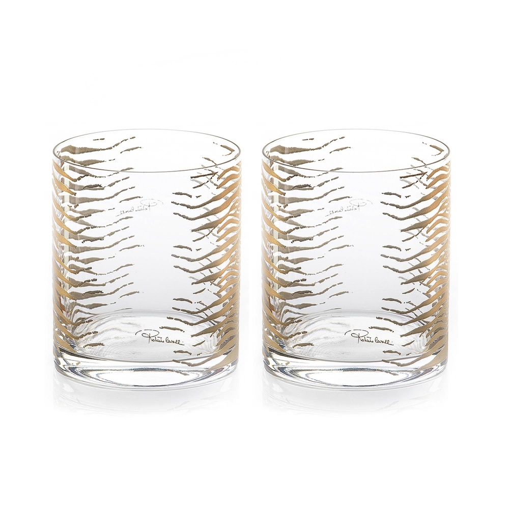 Roberto Cavalli Zebra Gold set of 2...