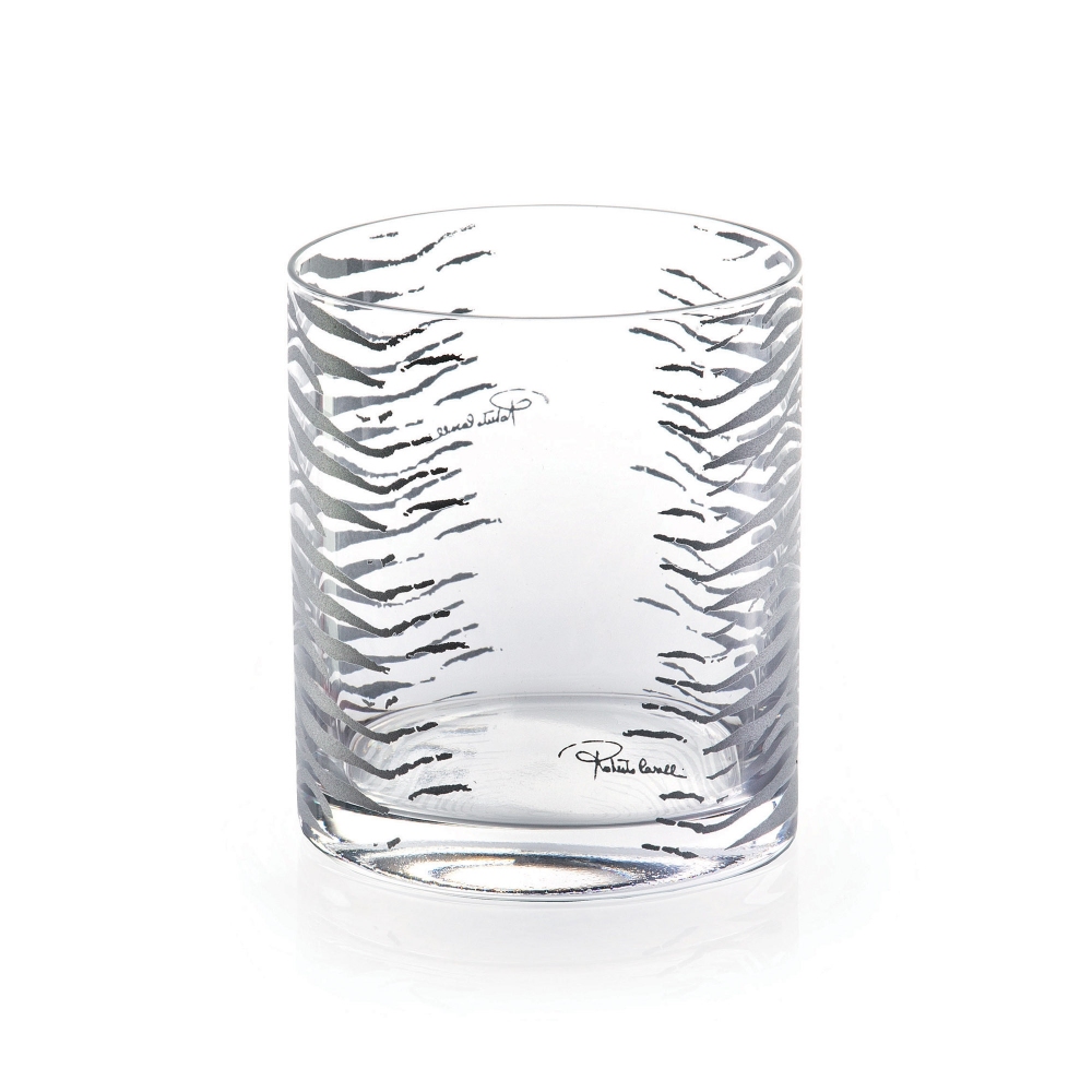 Roberto Cavalli  2 bicchieri old fashion Zebra Platin