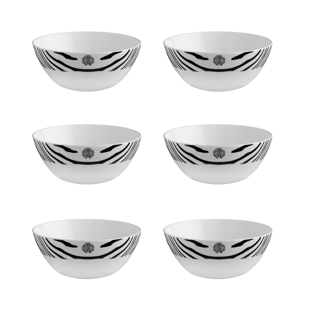 Roberto Cavalli Zebrage Set of 6 soup...