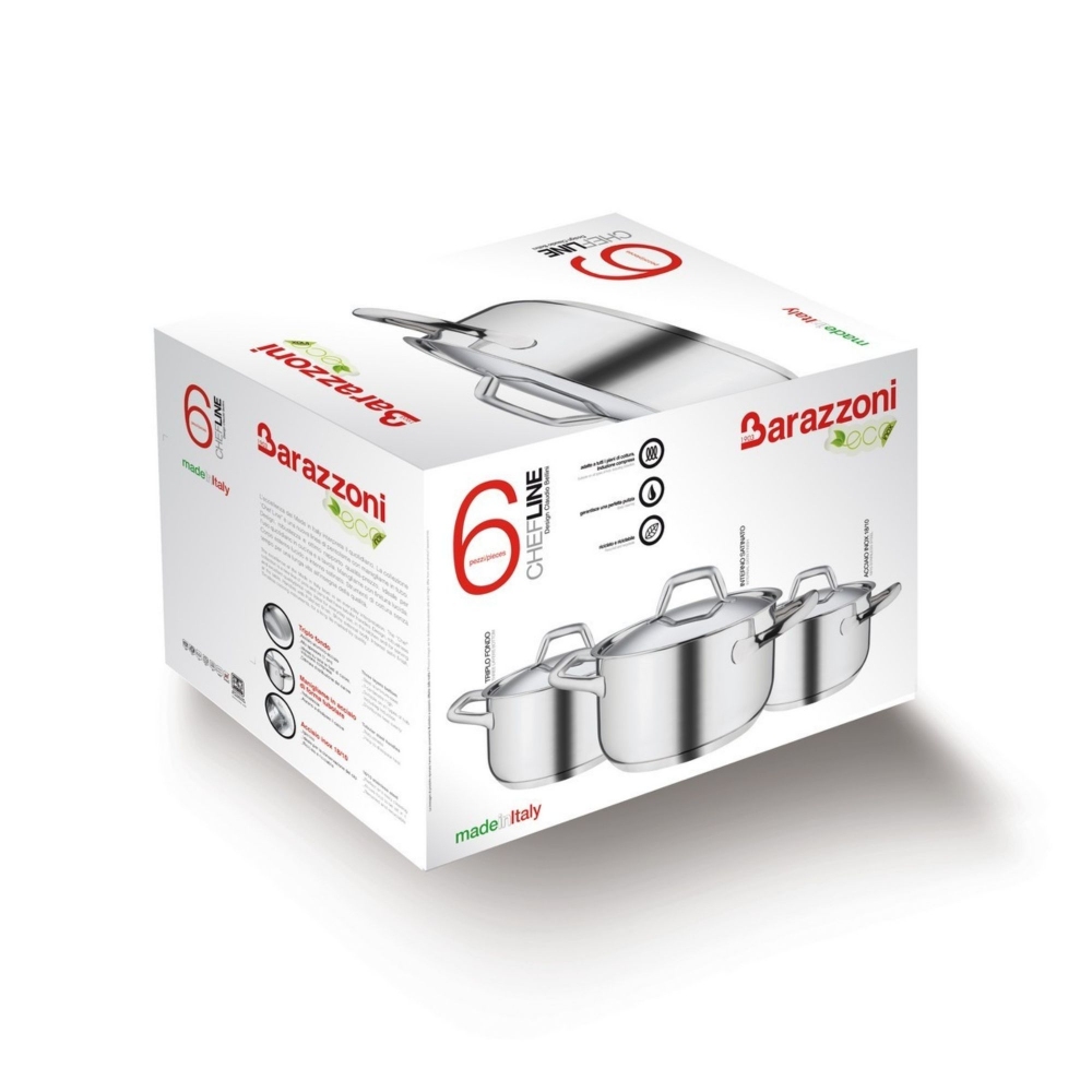Barazzoni Batteria di pentole 6 pz Chef Line