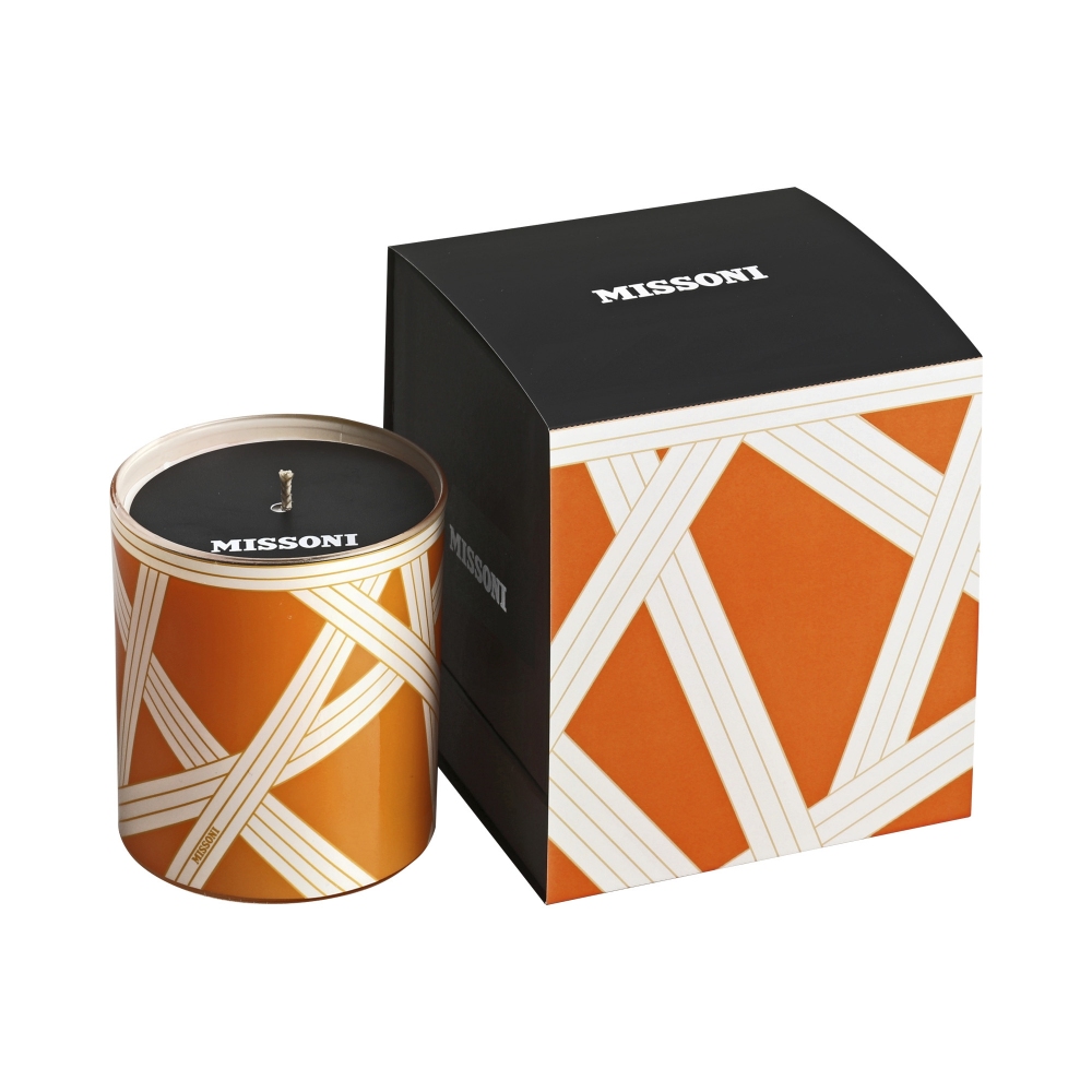Missoni Candela profumata Nastri Bicolore 1 Orange Ã 8,5 x 9 cm