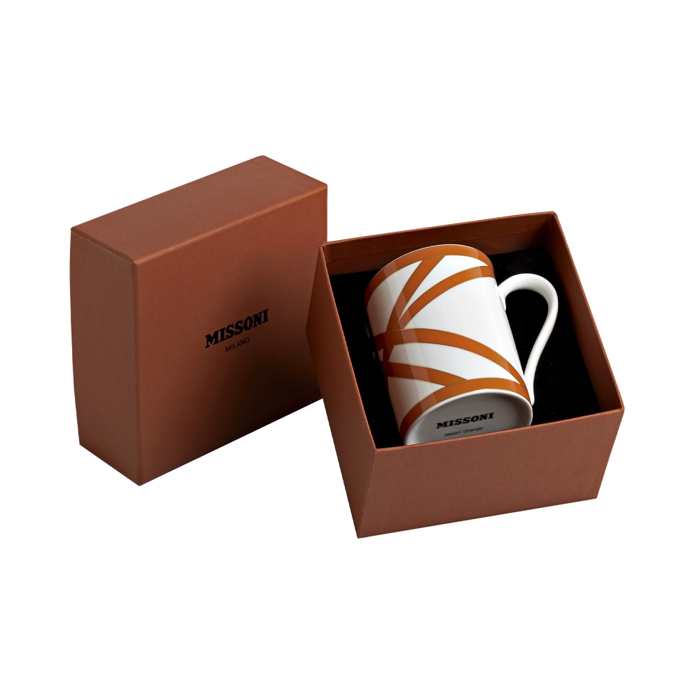 Missoni Nastri Orange Mug - Luxury box