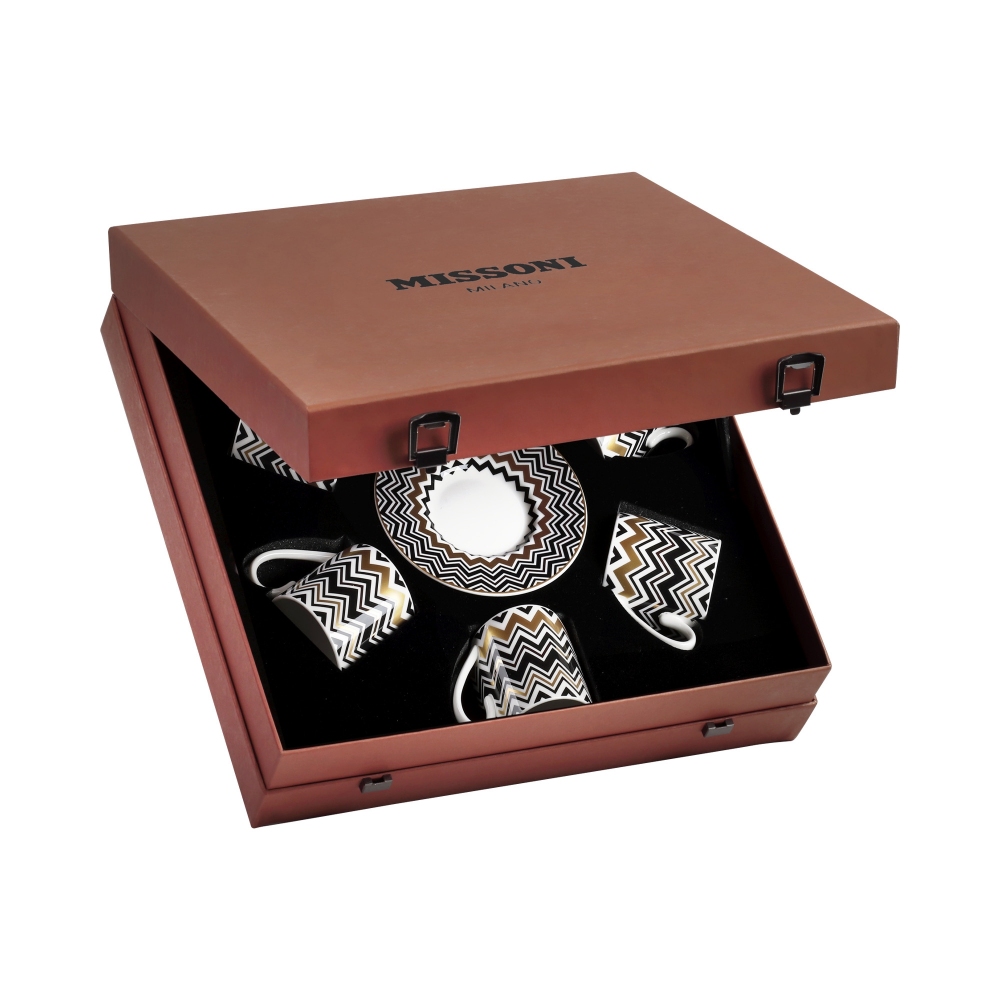 Missoni Zig Zag Gold Set of 6 Coffee...