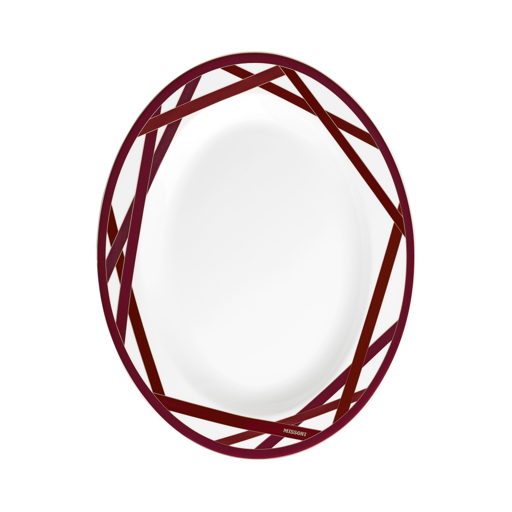 Missoni Nastri Bordeaux Oval Dish...