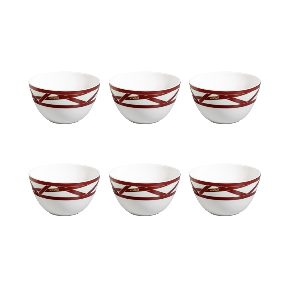 Missoni Nastri Bordeaux Set of 6 Rice...
