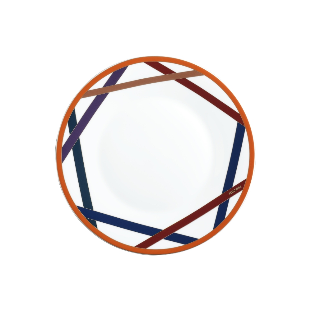 Missono Nastri Multicolor Set of 6 Dinner Plates diam. 27,5 cm