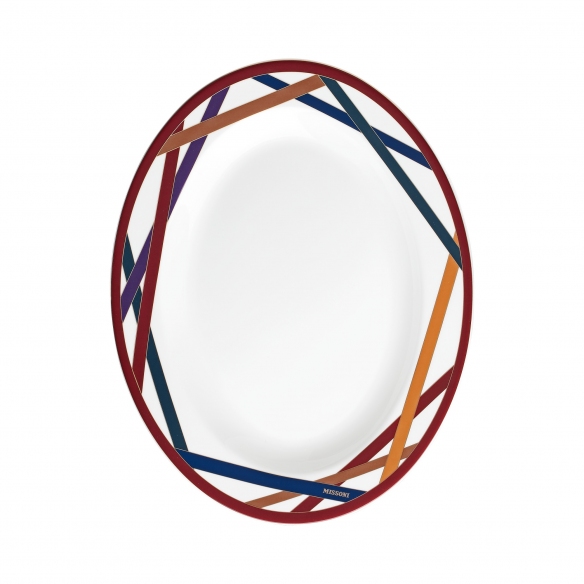 Missoni Piatto ovale Nastri Multicolor diam. 36 cm